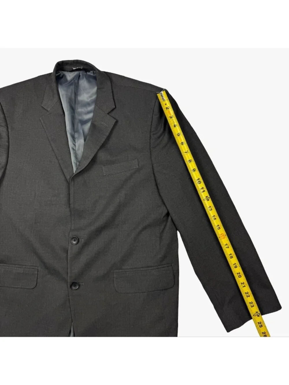 Haggar Men’s Polyester Blend 2-Button Blazer Gray • 42R